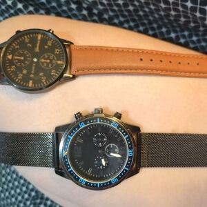 Black and Blue Chronograph Watches